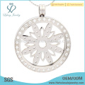 Pendentifs de médaillon de pièce de zircon spécial, pendentifs de pièce d&#39;aimant avec la plaque de fleur